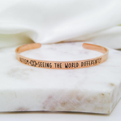 AUTISM SEEING THE WORLD DIFFERENTLY CUFF - Avy + Tay