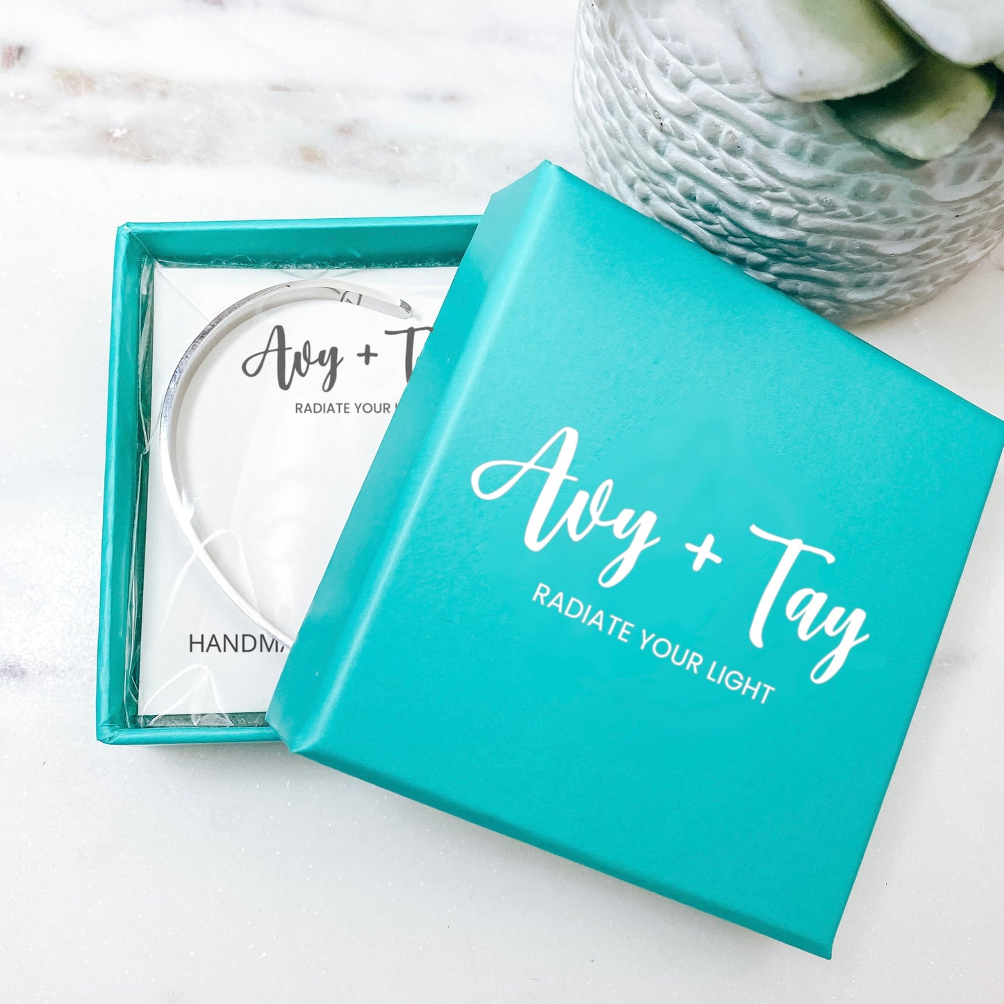 BABY FEET + NAME RING - Avy + Tay