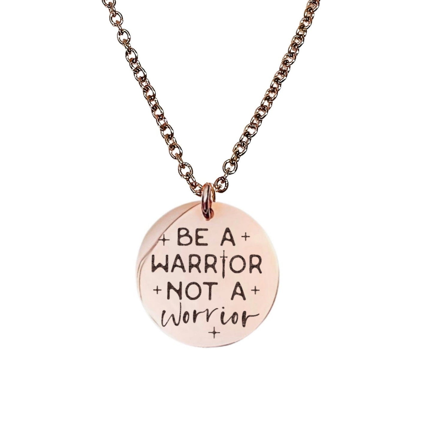 BE A WARRIOR NOT A WORRIOR NECKLACE - Avy + Tay