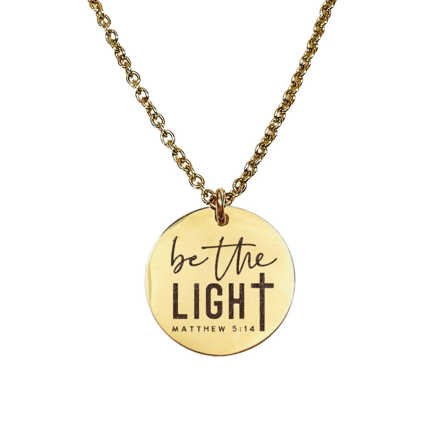 BE THE LIGHT MATTHEW 5:14 NECKLACE - Avy + Tay