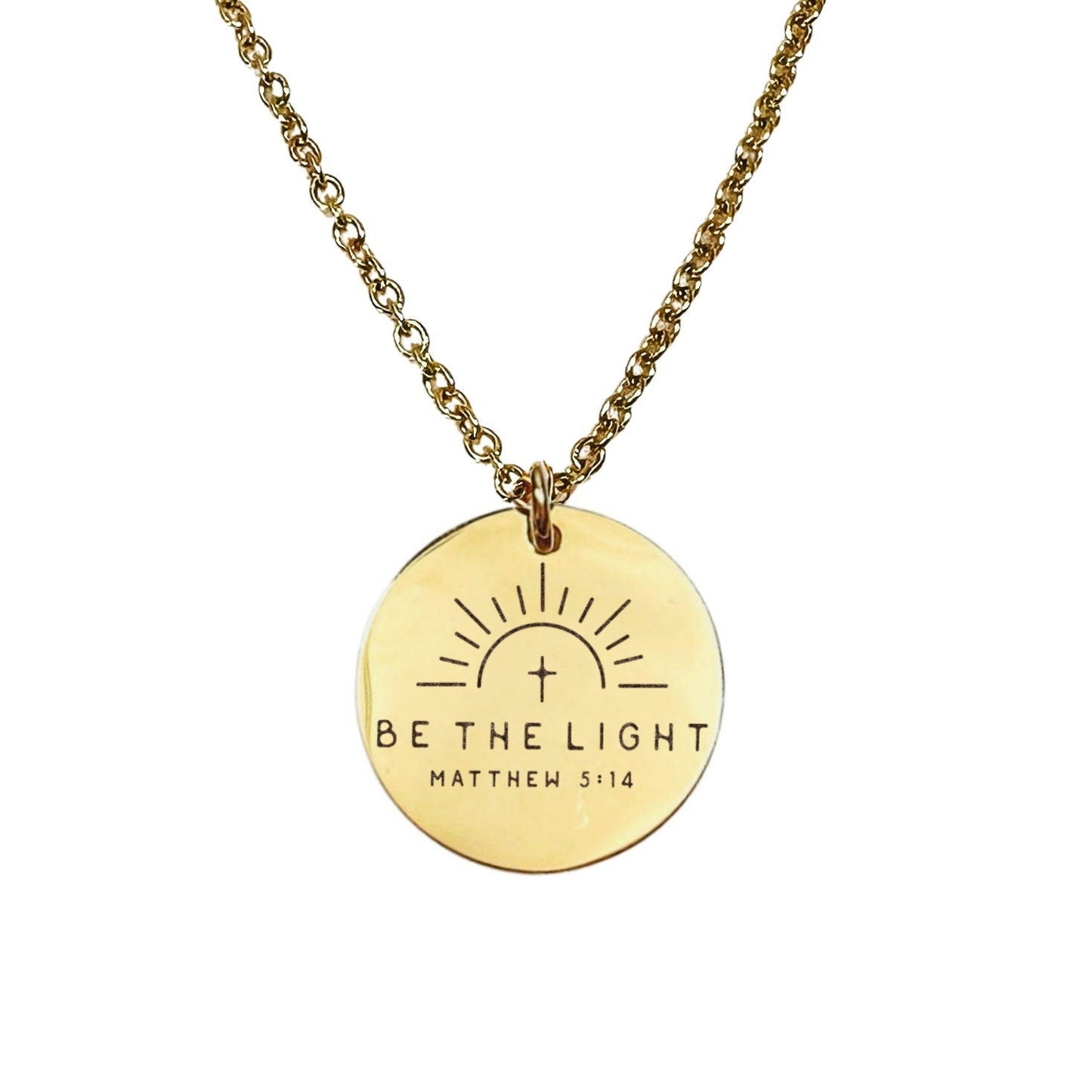 BE THE LIGHT MATTHEW 5:14 NECKLACE - Avy + Tay