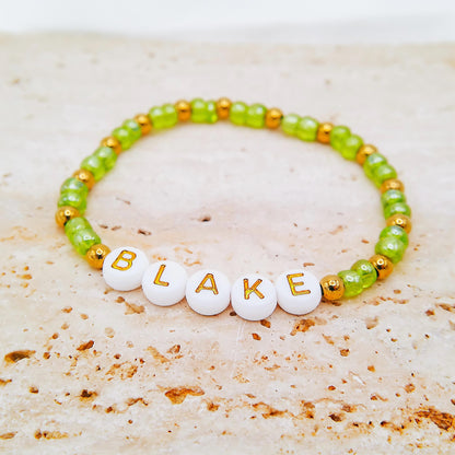BEADED WORD BRACELET - Avy + Tay