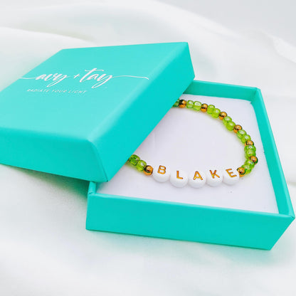 BEADED WORD BRACELET - Avy + Tay