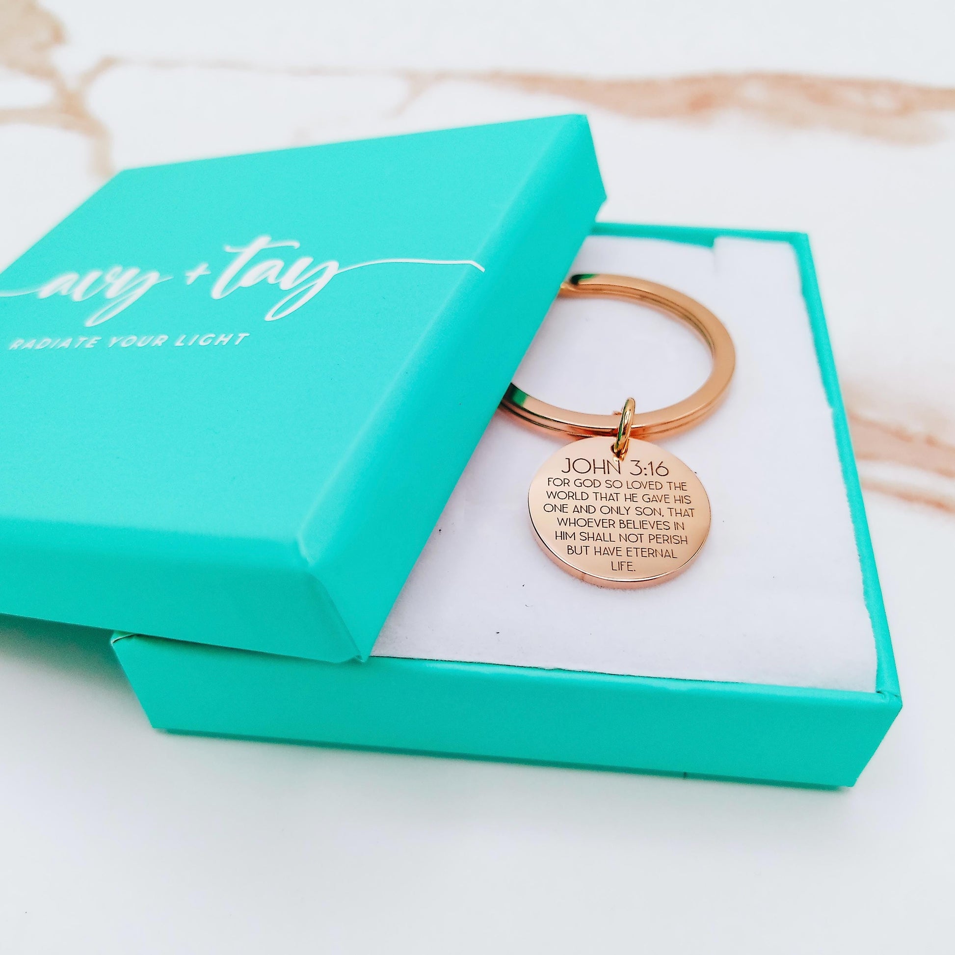 BIBLE VERSE KEYCHAIN - Avy + Tay
