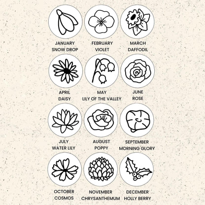 BIRTH FLOWER BEADED BRACELET - Avy + Tay