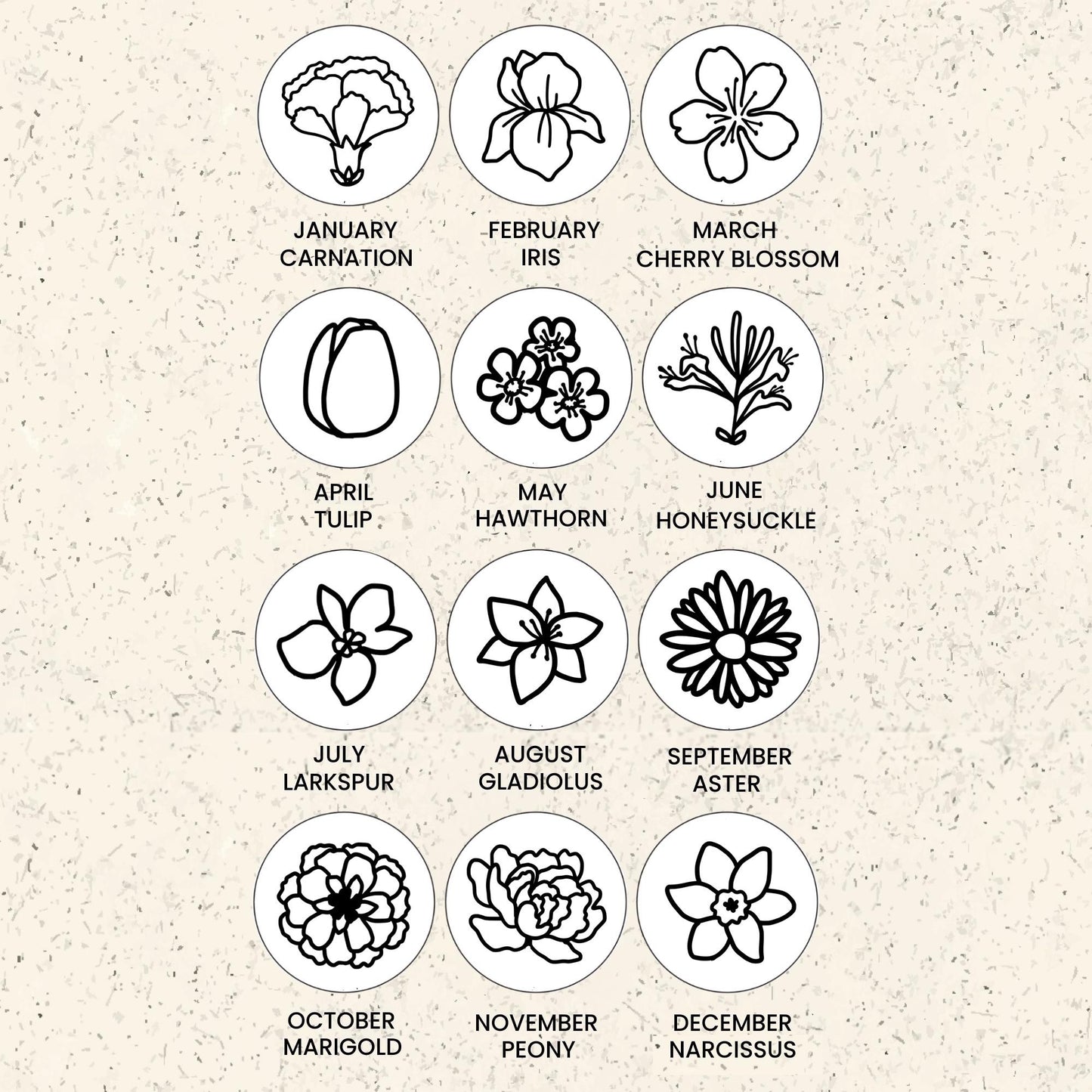 BIRTH FLOWER BEADED BRACELET - Avy + Tay