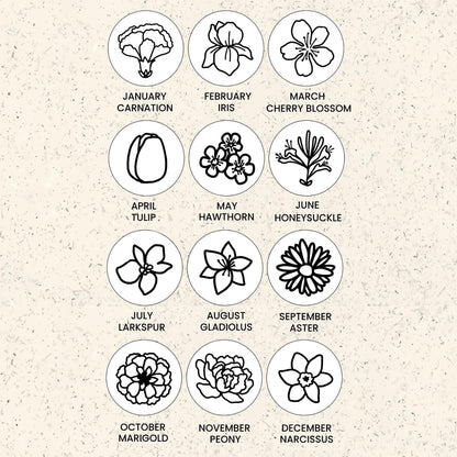 BIRTH FLOWER BIRTHSTONE BRACELET - Avy + Tay