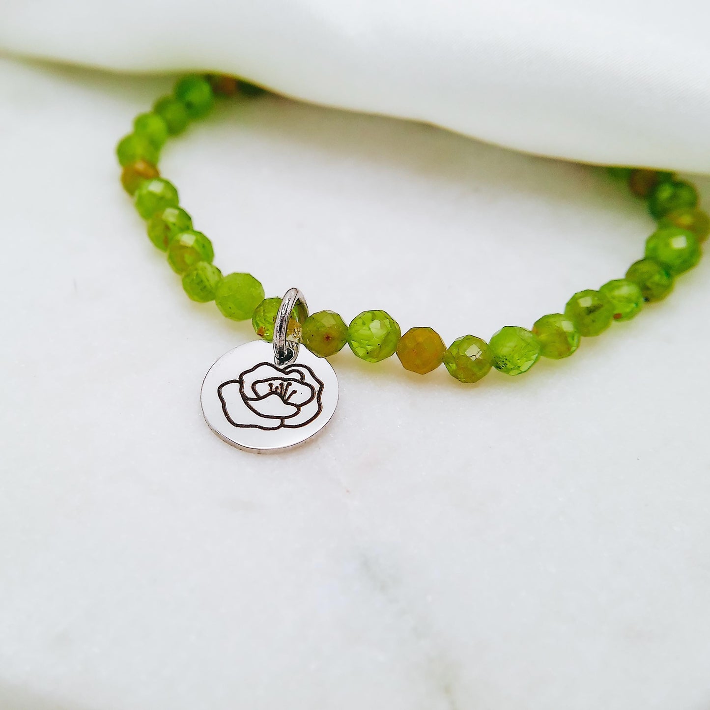 BIRTH FLOWER BIRTHSTONE BRACELET - Avy + Tay