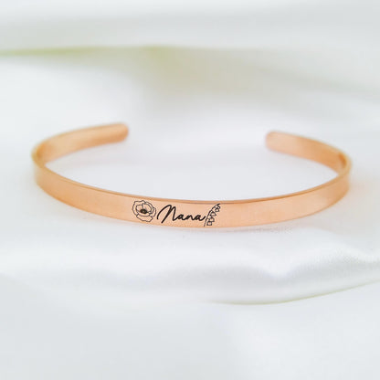 BIRTH FLOWER GARDEN CUFF - Avy + Tay