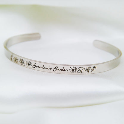 BIRTH FLOWER GARDEN CUFF - Avy + Tay