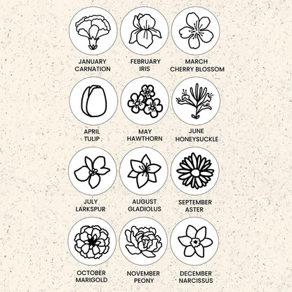 BIRTH FLOWER PAPERCLIP BRACELET - Avy + Tay