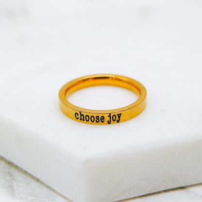 CHOOSE JOY RING - Avy + Tay