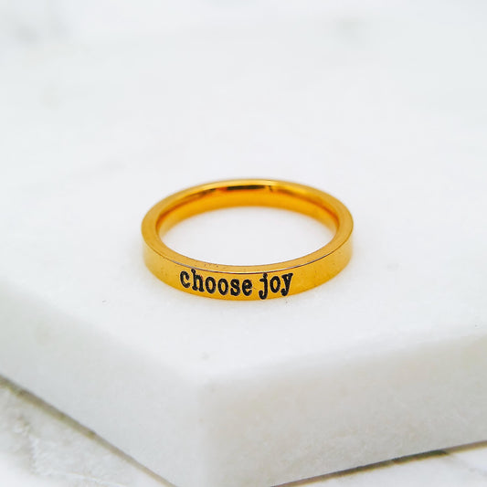 CHOOSE JOY RING - Avy + Tay