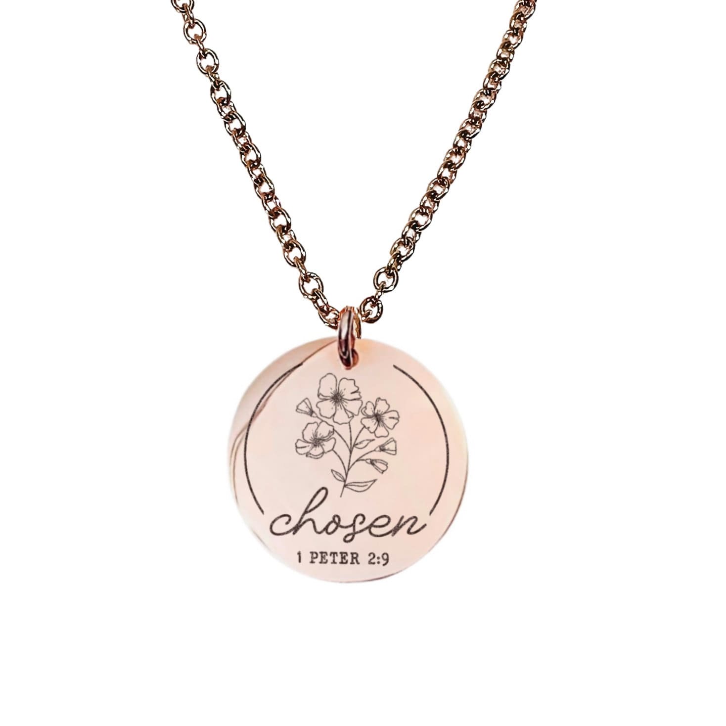 CHOSEN 1 PETER 2:9 NECKLACE - Avy + Tay