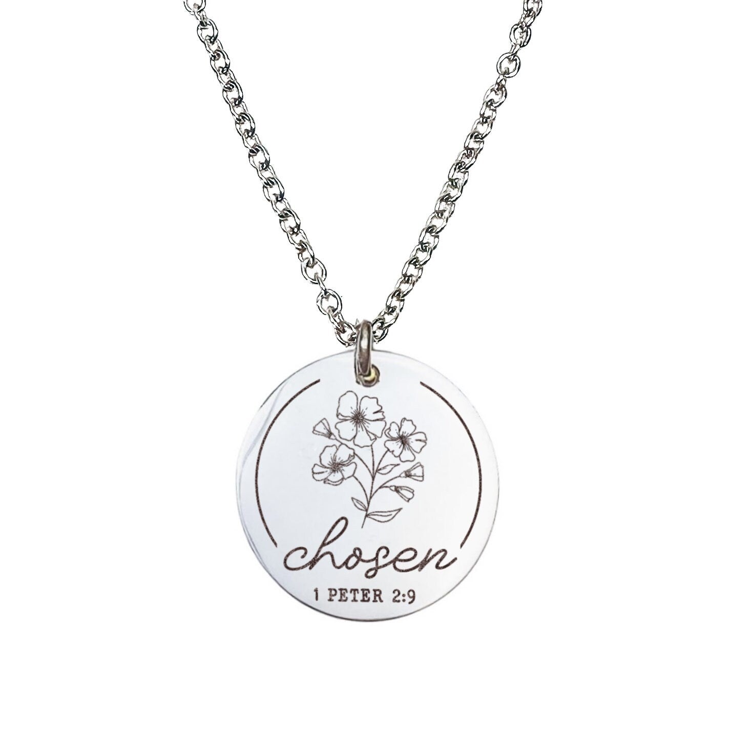 CHOSEN 1 PETER 2:9 NECKLACE - Avy + Tay