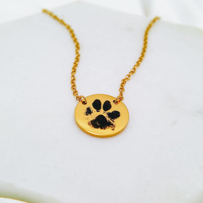 CUSTOM ACTUAL PAW PRINT CONNECTOR NECKLACE - Avy + Tay