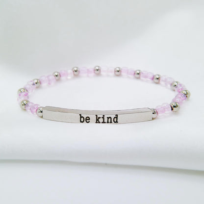 CUSTOM ENGRAVED BEADED BRACELET - Avy + Tay