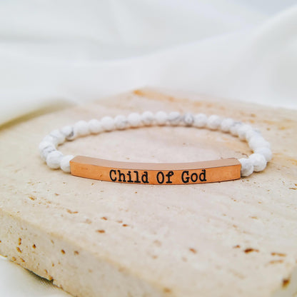 CUSTOM ENGRAVED BEADED BRACELET - Avy + Tay