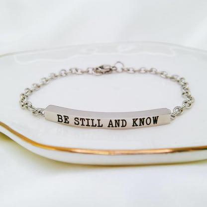 CUSTOM FAITH BAR BRACELET - Avy + Tay