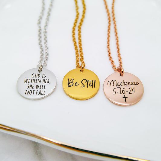 CUSTOM FAITH NECKLACE - Avy + Tay