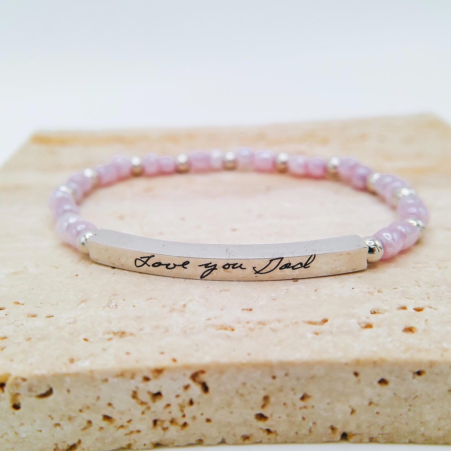CUSTOM HANDWRITING BEADED BRACELET - Avy + Tay