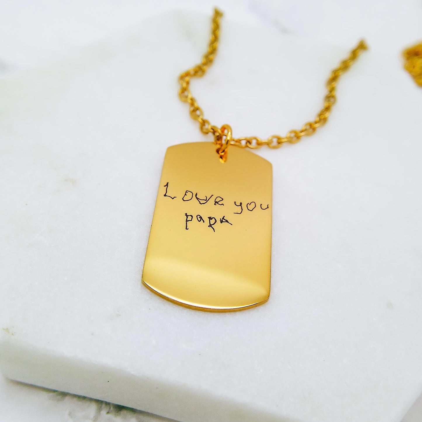 CUSTOM HANDWRITING MEN'S NECKLACE - Avy + Tay