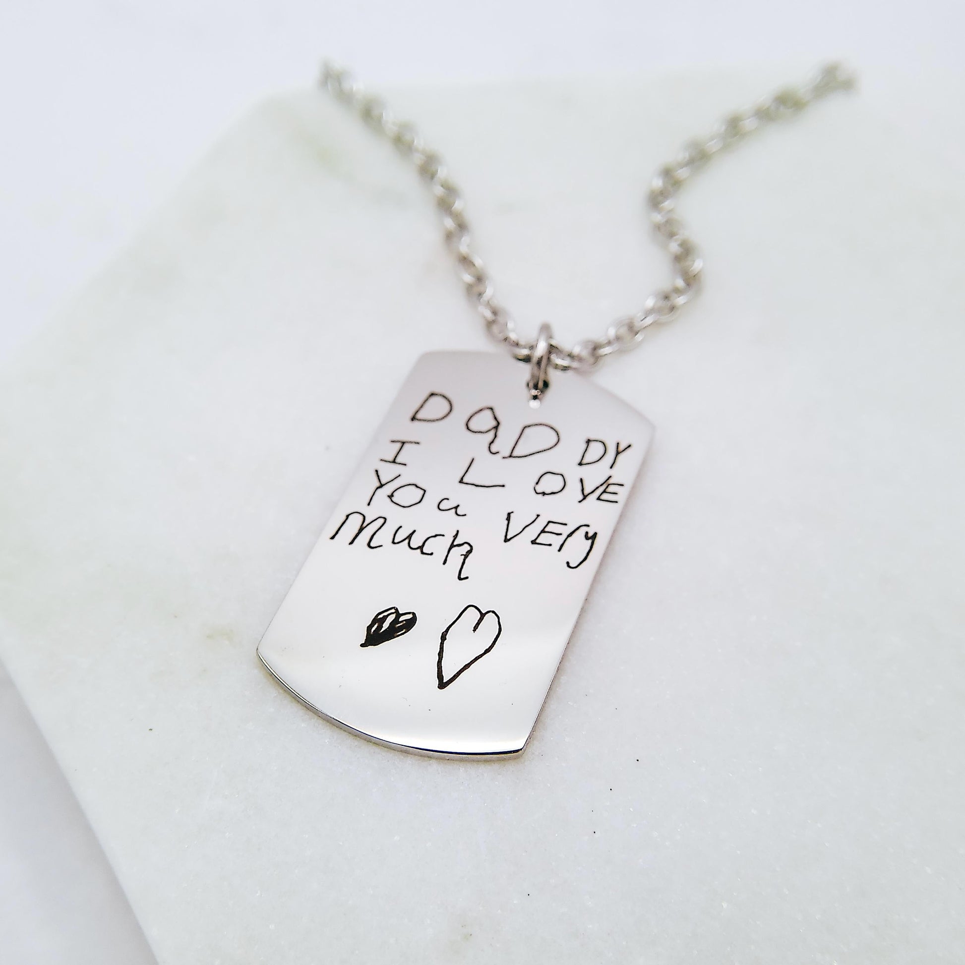 CUSTOM HANDWRITING MEN'S NECKLACE - Avy + Tay