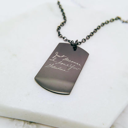 CUSTOM HANDWRITING MEN'S NECKLACE - Avy + Tay