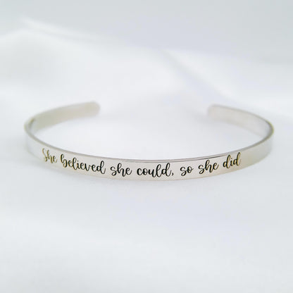 CUSTOM INSPIRATIONAL CUFF - Avy + Tay