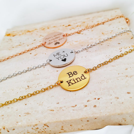 CUSTOM MESSAGE BRACELET - Avy + Tay