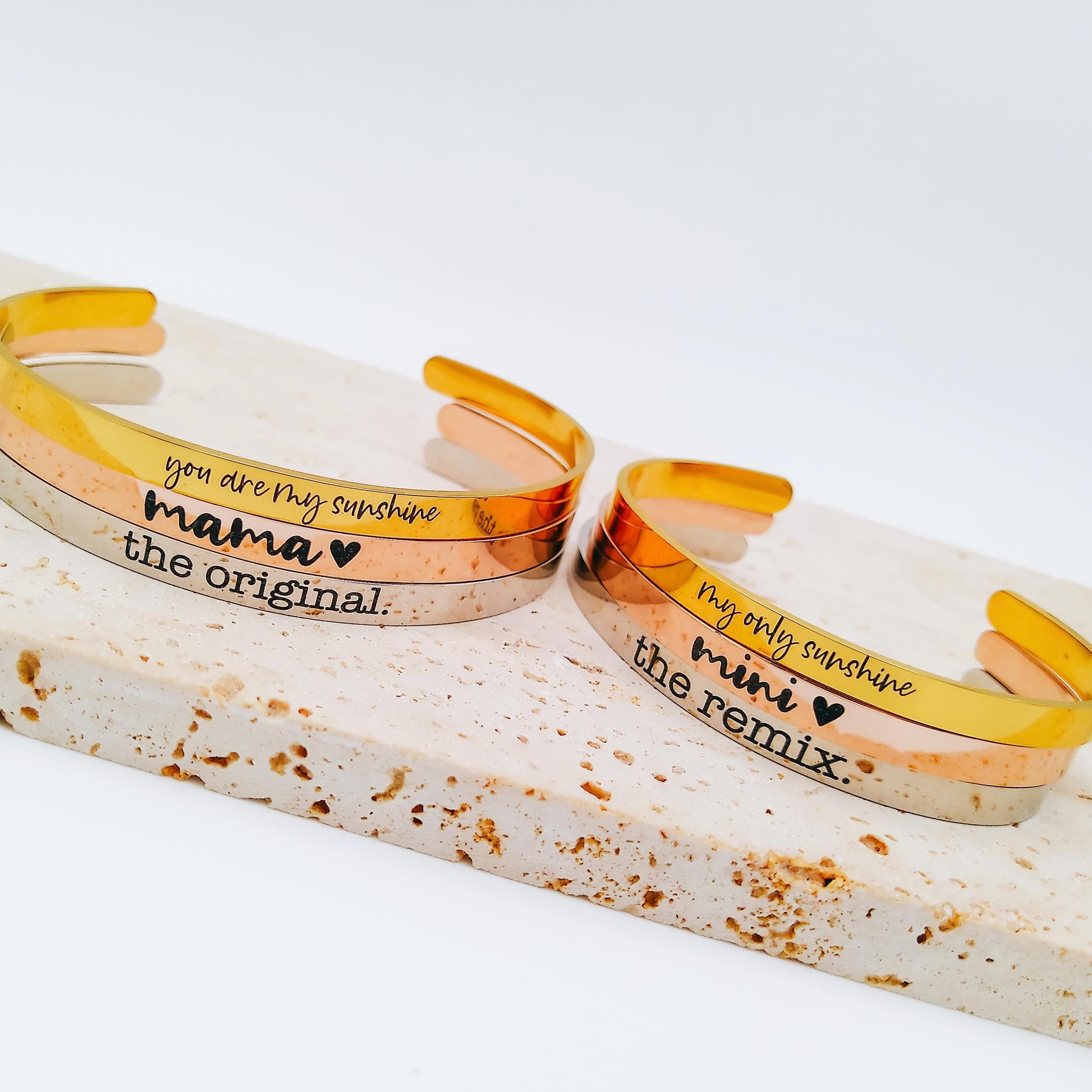 CUSTOM MOMMY + ME CUFF SET - Avy + Tay