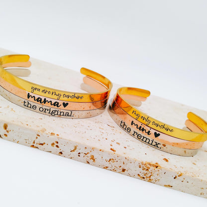 CUSTOM MOMMY + ME CUFF SET - Avy + Tay
