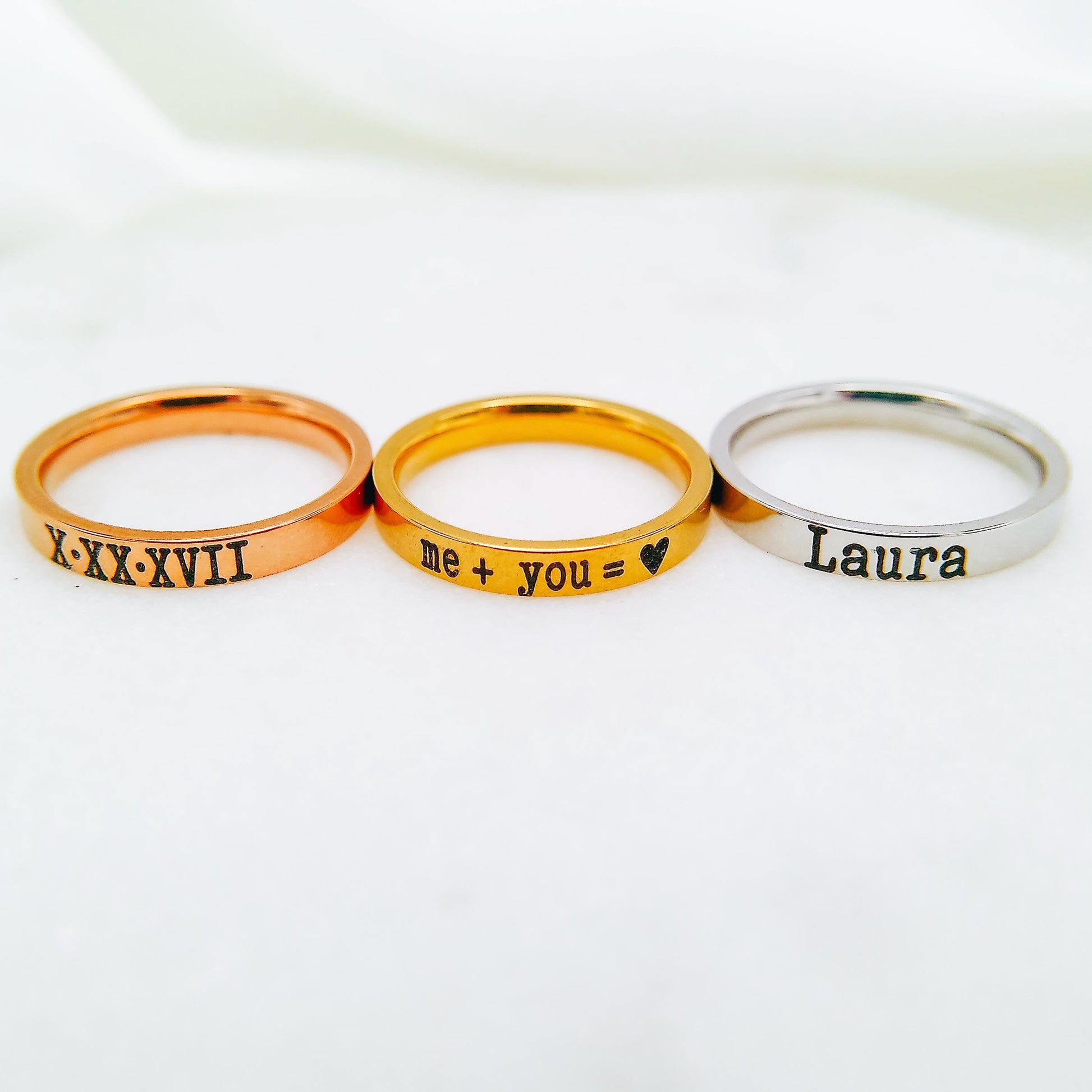 CUSTOM NAME RING - Avy + Tay