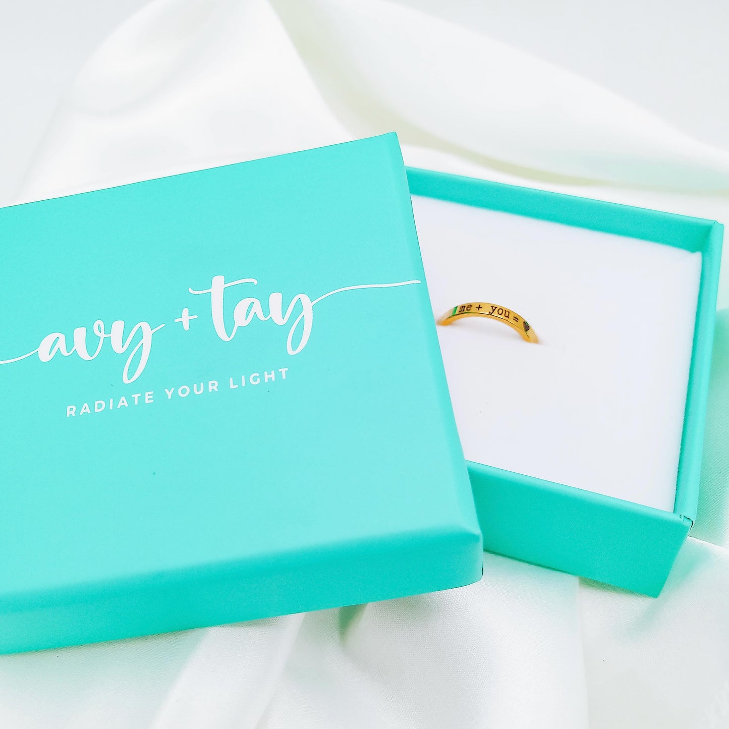 CUSTOM NAME RING - Avy + Tay