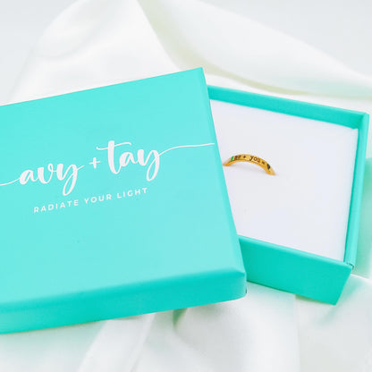 CUSTOM NAME RING - Avy + Tay