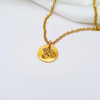 DAINTY BIRTH FLOWER NECKLACE - Avy + Tay