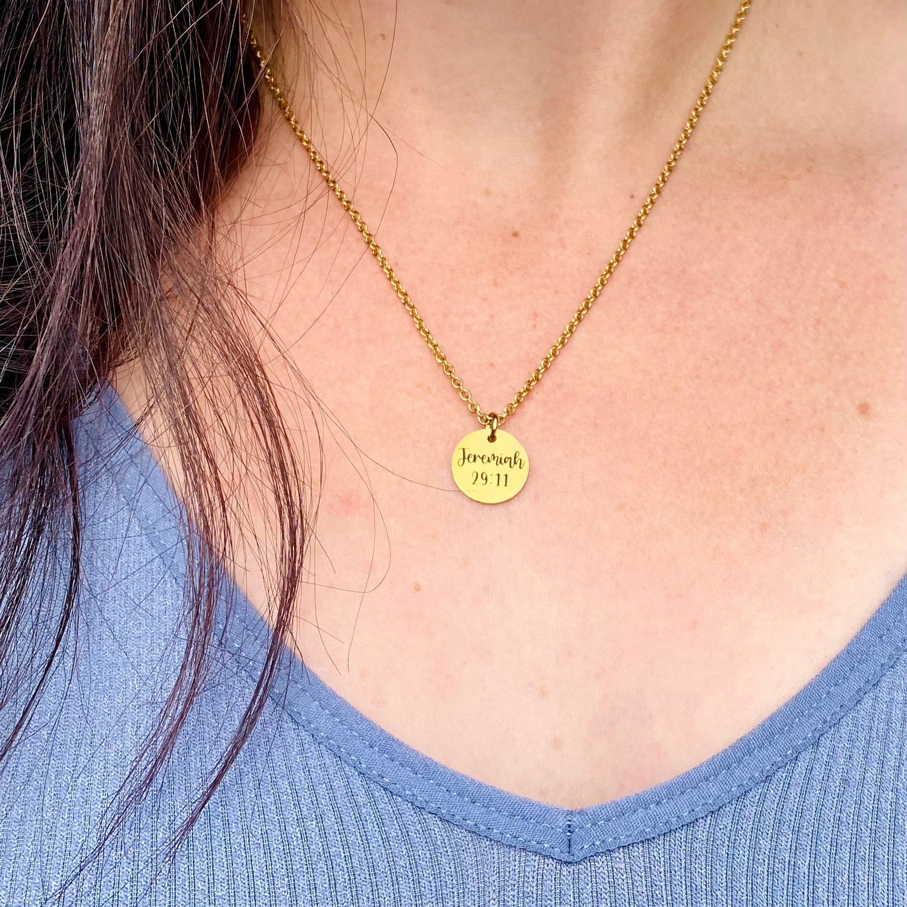 DAINTY CUSTOM FAITH NECKLACE - Avy + Tay