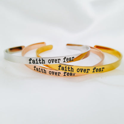 FAITH OVER FEAR CUFF - Avy + Tay