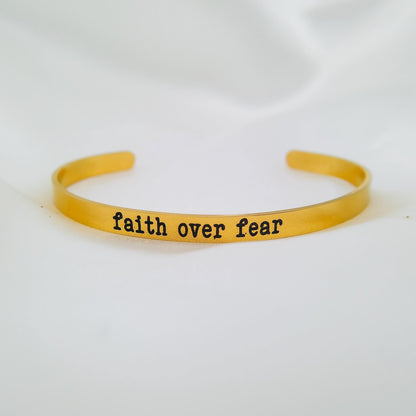 FAITH OVER FEAR CUFF - Avy + Tay