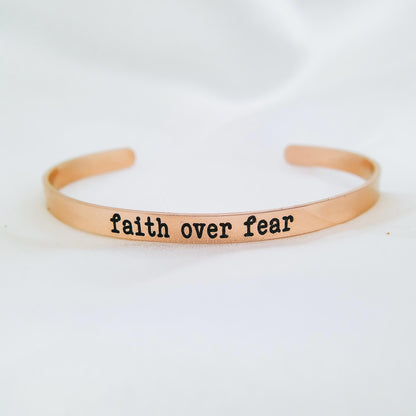 FAITH OVER FEAR CUFF - Avy + Tay