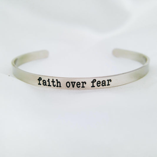 FAITH OVER FEAR CUFF - Avy + Tay