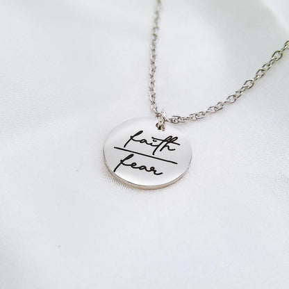 FAITH OVER FEAR NECKLACE - Avy + Tay