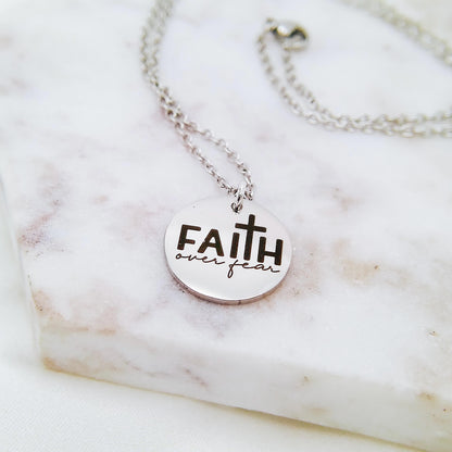 FAITH OVER FEAR NECKLACE - Avy + Tay