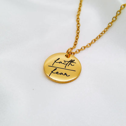 FAITH OVER FEAR NECKLACE - Avy + Tay
