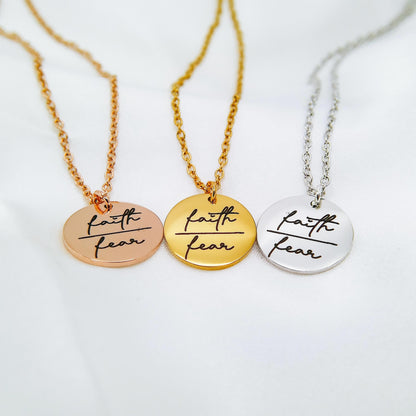 FAITH OVER FEAR NECKLACE - Avy + Tay