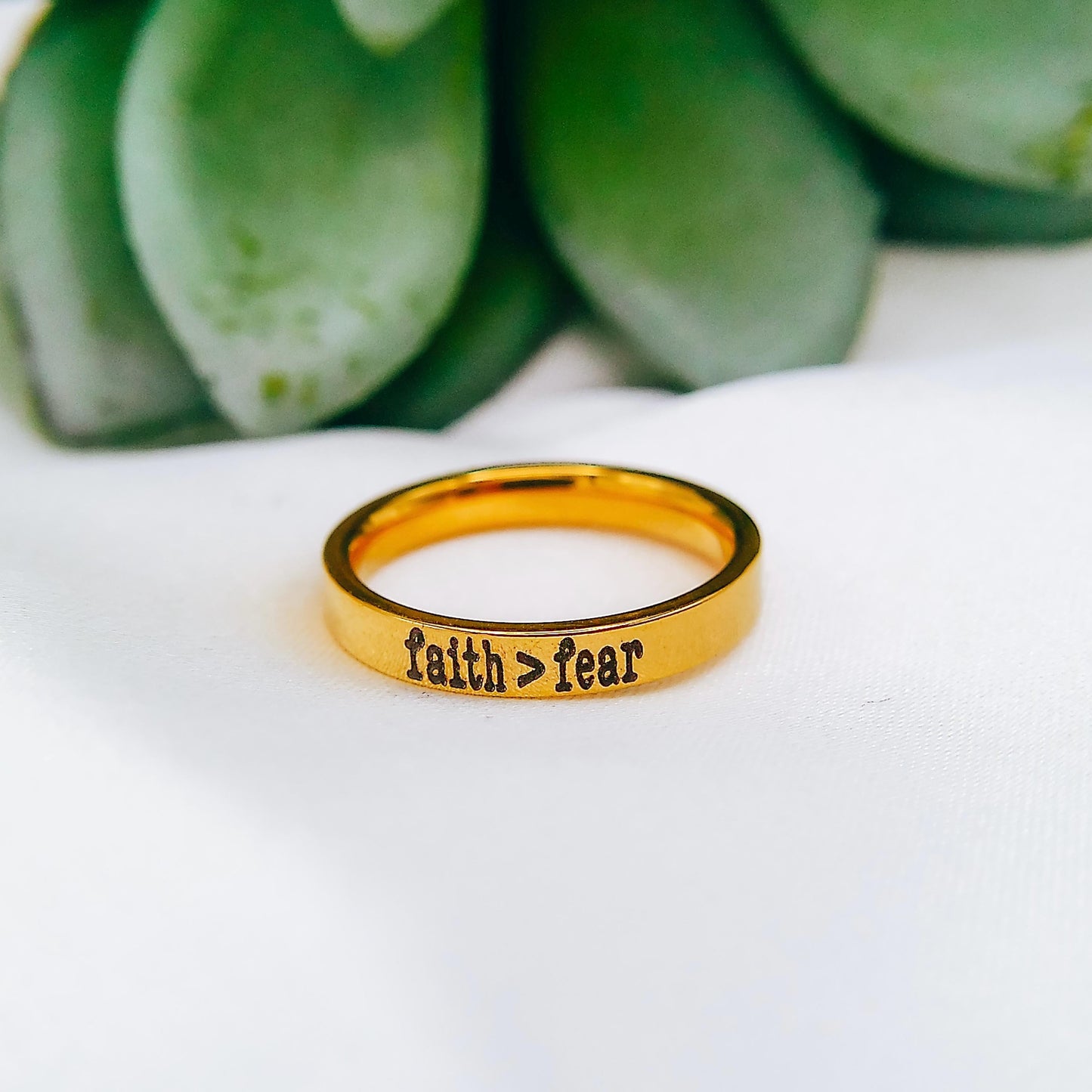 FAITH OVER FEAR RING - Avy + Tay