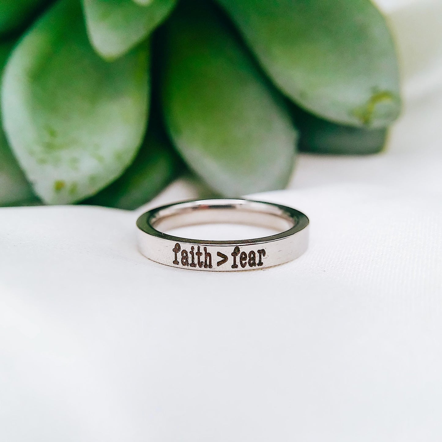 FAITH OVER FEAR RING - Avy + Tay