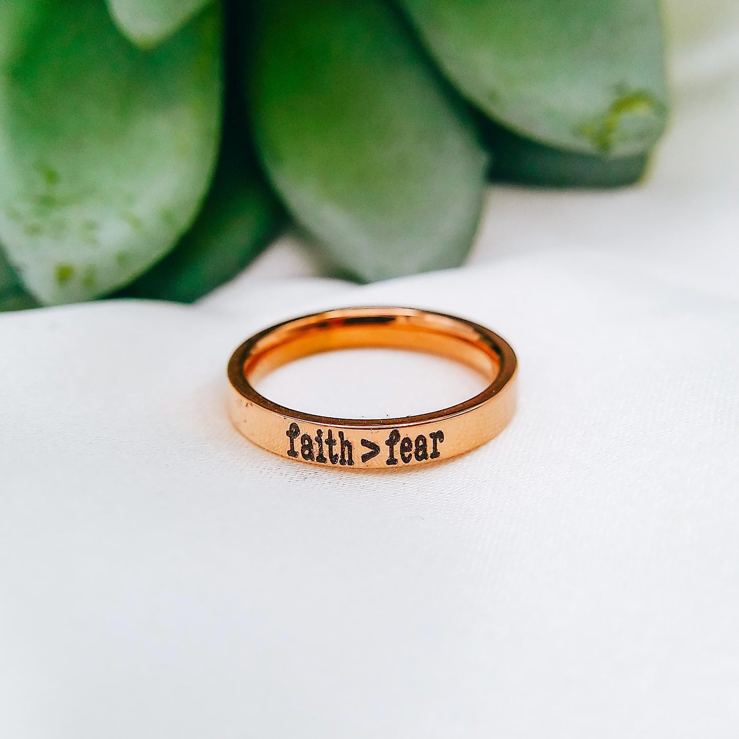 FAITH OVER FEAR RING - Avy + Tay