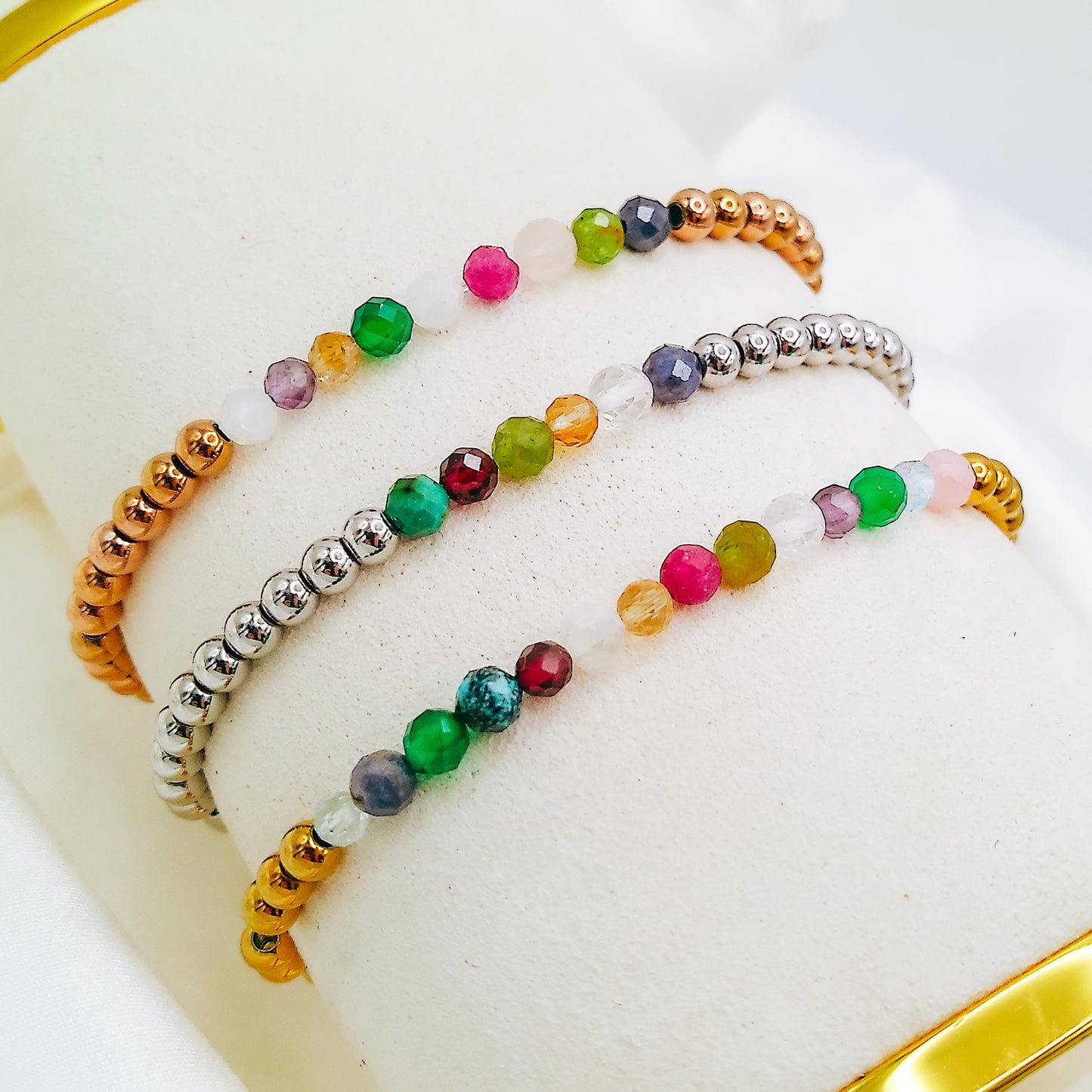 FAMILY BIRTHSTONE BEADED BRACELET - Avy + Tay