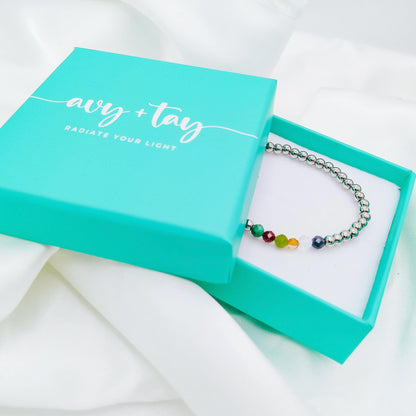 FAMILY BIRTHSTONE BEADED BRACELET - Avy + Tay